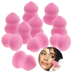 10pcs Make Up Cosmetics Set/Kit/Lot With Makeup Liquid and Creams Foundations, Concealers and Powders Application Sponges/Applicators/Blenders/Blending Tools In Gourd Shape