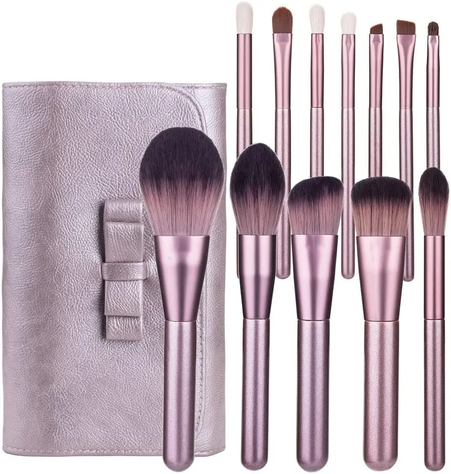 12Pcs Professional Makeup Brushes Set Large Fluffy Powder Foundation Eye Shadow Blending Cosmetic Beauty Tools Kit