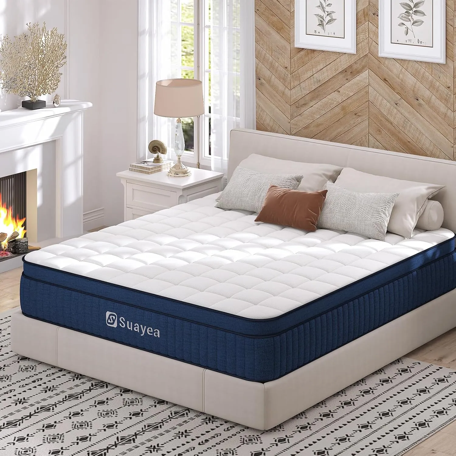 14 Inch Cal King Mattress in a Box, California King Mattress,Medium Ultimate Motion Isolation with Memory Foam and Pocket Spring, Strong Edge Support
