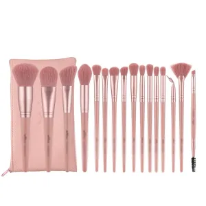 16Pcs Professional Makeup Brushes Set with Bag for Eyeshadow Foundation Blush Powder Eyeliner Eyelash Lip Make Up Brush
