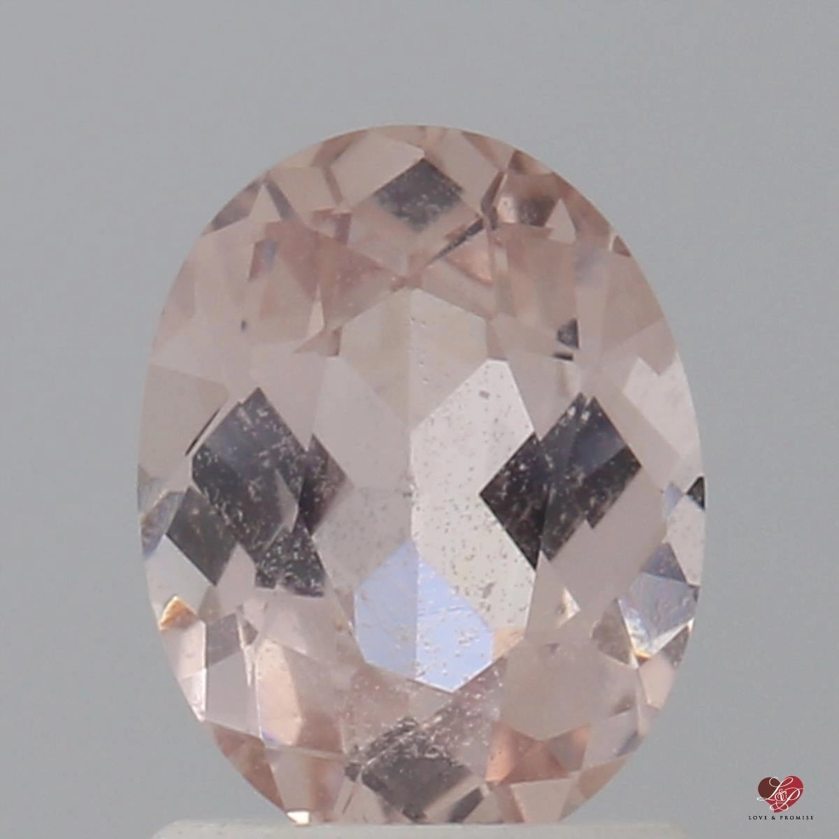 1.33cts Oval Light Peachy Blush Champagne Sapphire