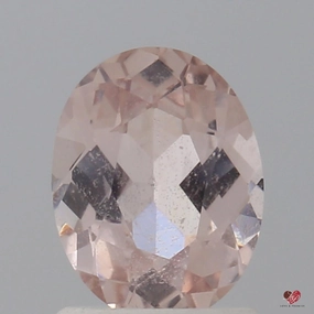 1.33cts Oval Light Peachy Blush Champagne Sapphire