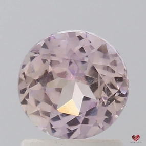 1.52cts Round Peachy Pink Champagne Sapphire