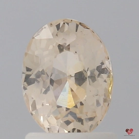 1.54cts Oval Honey Apricot Sapphire
