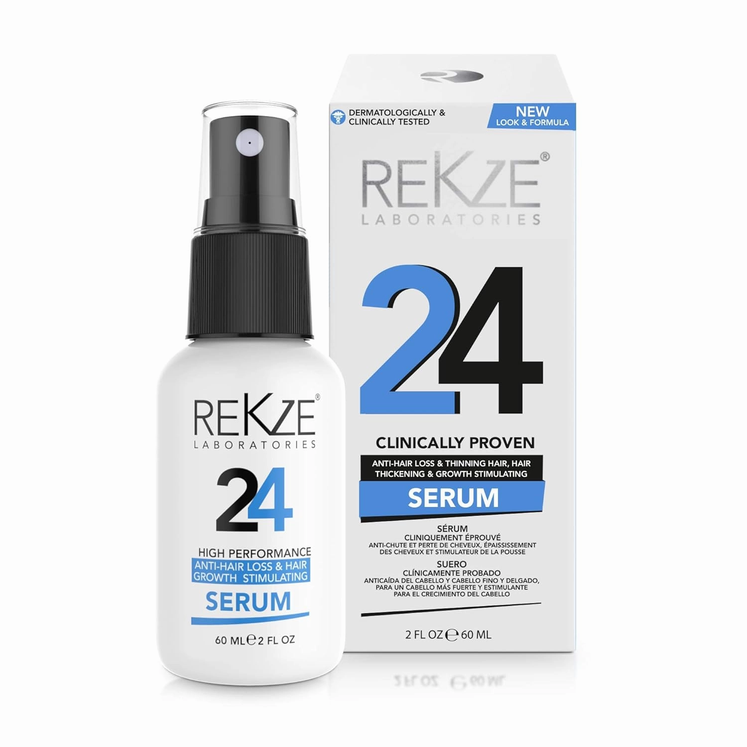 24 Serum for Hair Regrowth – Clinically Proven 5% Procapil Formula, Advanced Thickening Treatment for Men & Women, DHT Blocker Spray Prevents Thinning, Hair Loss & Targets Baldness