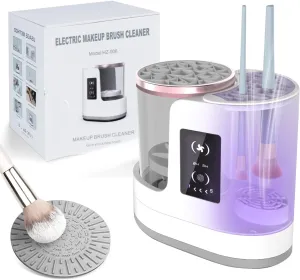 3-in-1 Electric Makeup Brush Cleaner & Dryer – Automatic USB Cosmetic Brush Cleaner with Holder, Portable Quick-Dry Tool for All Brush Sizes (Contour, Eyeshadow, Blush)
