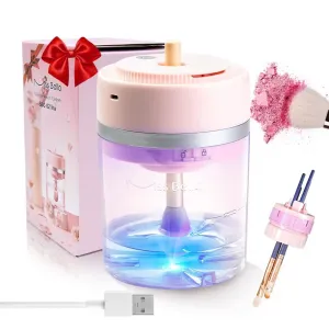 3 in 1 Electric Makeup Brush Cleaner Machine, Cordless Portable Automatic Brush Washer & Dryer with USB Fast Charging for All Size Cosmetic Brushes, Gift for Girlfriends Mom Wife Teenage Girls