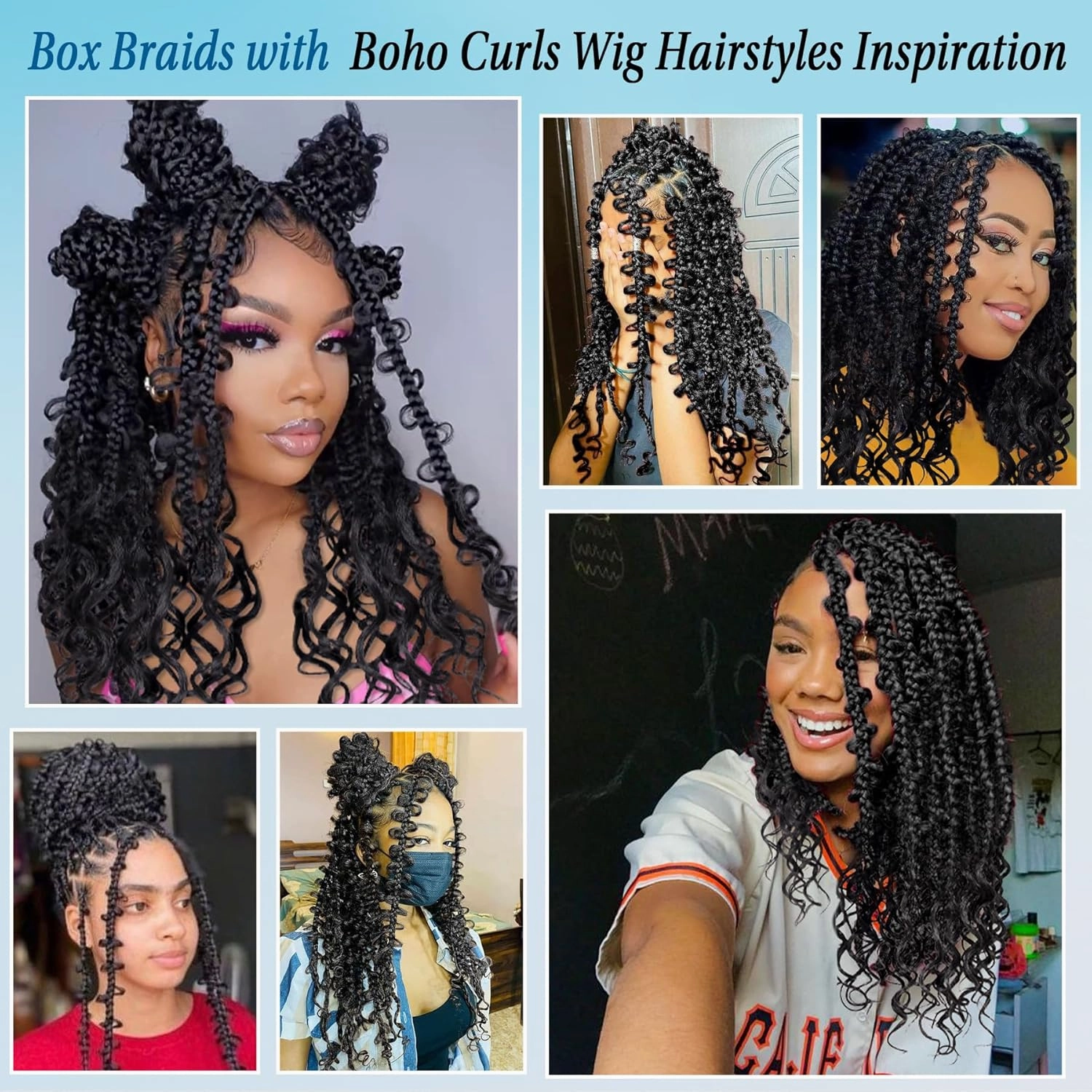 360° HD Full Lace Short Bob Braided Wigs for Women Knotless Butterfly Box Braid Wig with Baby Hair Premium Synthetic Braided Lace Front Wigs Black 24 Inch