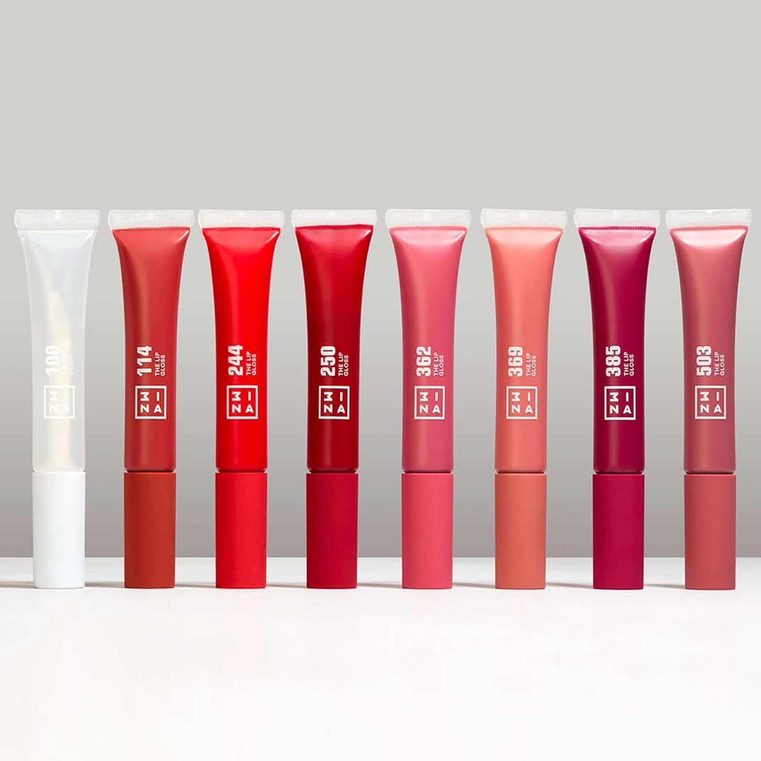 3INA MAKEUP - Vegan - Cruelty Free - The Lip Gloss 385 - Burgundy Lip Gloss - Mirror-effect - Glossy Look - Creamy Texture - Highly Pigmented - Lip Gloss with wand