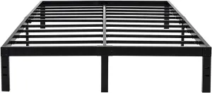 45MinST 14 Inch Reinforced Platform Bed Frame/3500lbs Heavy Duty/Easy Assembly Mattress Foundation/Steel Slat/Noise Free/No Box Spring Needed, Queen
