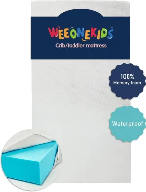 5 inch 100% Memory Foam Crib and Toddler Mattress, Waterproof Cover,Fits All Standard Crib & Toddler Beds (Mattress)