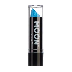 5g Neon UV Glitter Lipstick - Blue - Glows Brightly Under blacklights