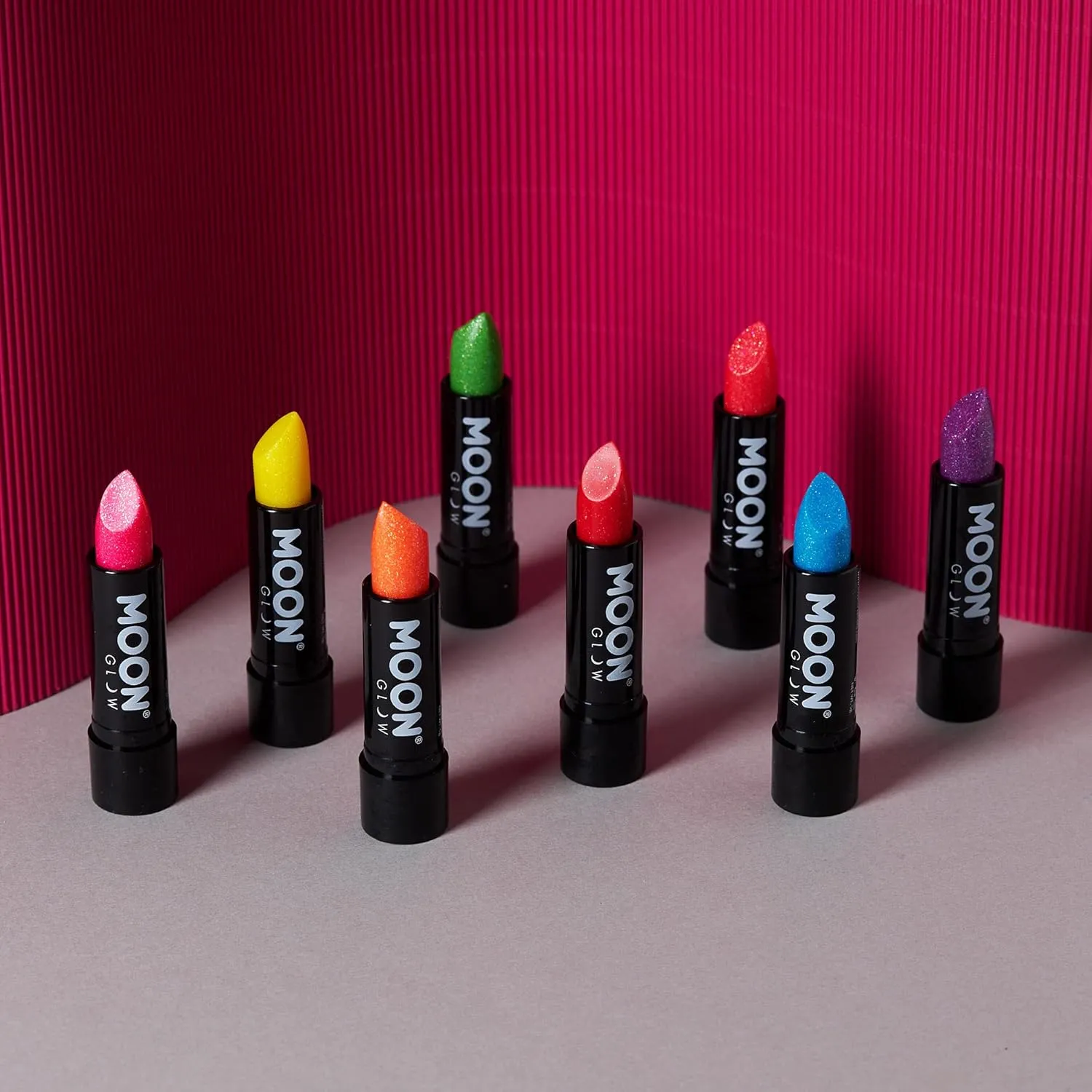 5g Neon UV Glitter Lipstick - Blue - Glows Brightly Under blacklights