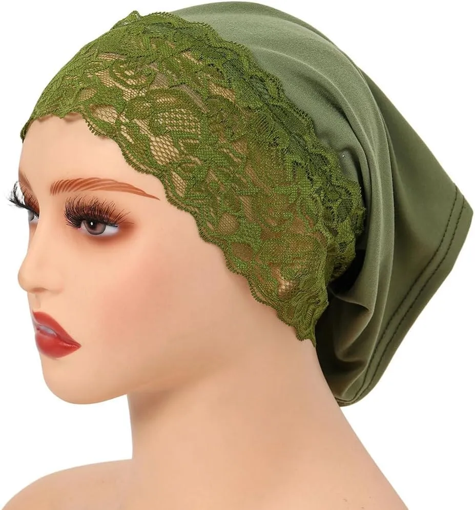 8Pcs Muslim Inner Hijab Caps Women Under Hijab Beanie Breathable Undercap Tube Bonnet