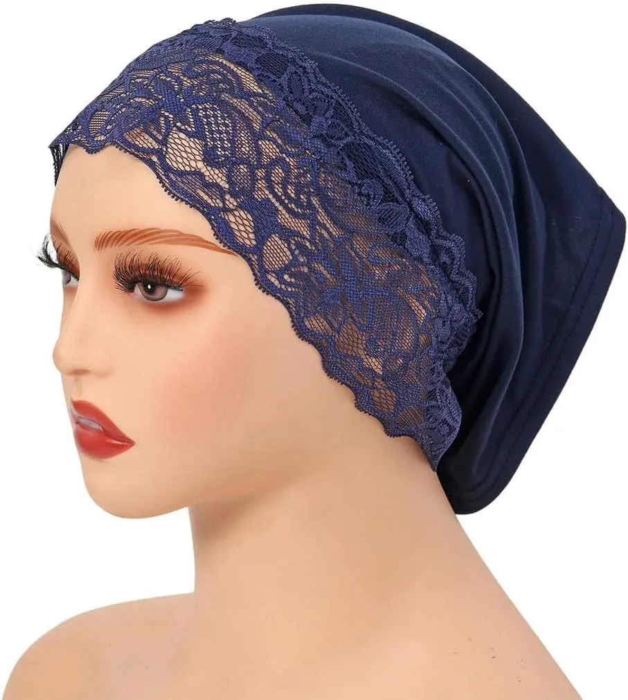 8Pcs Muslim Inner Hijab Caps Women Under Hijab Beanie Breathable Undercap Tube Bonnet