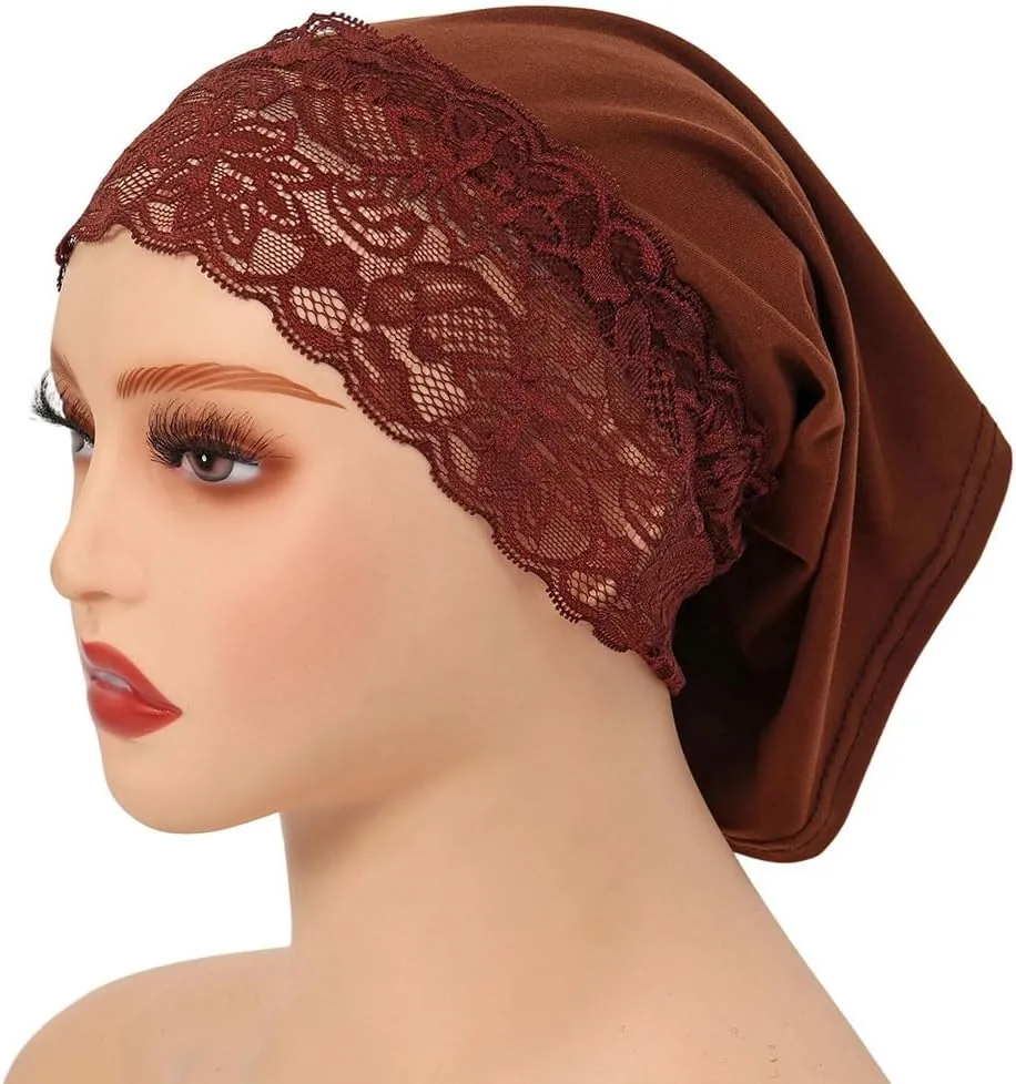 8Pcs Muslim Inner Hijab Caps Women Under Hijab Beanie Breathable Undercap Tube Bonnet