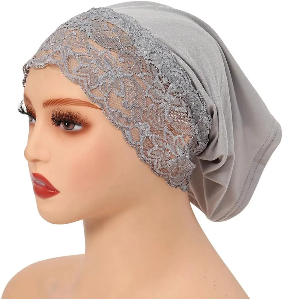 8Pcs Muslim Inner Hijab Caps Women Under Hijab Beanie Breathable Undercap Tube Bonnet