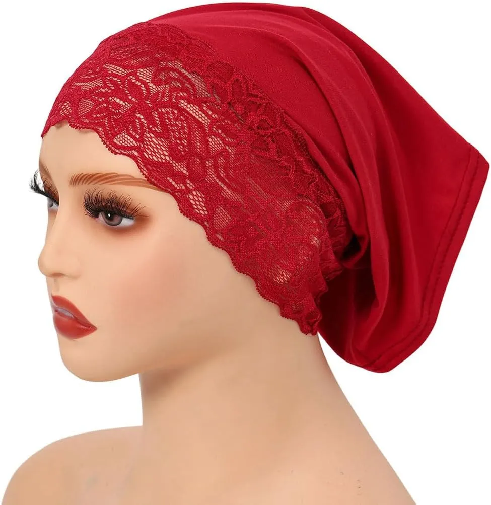 8Pcs Muslim Inner Hijab Caps Women Under Hijab Beanie Breathable Undercap Tube Bonnet
