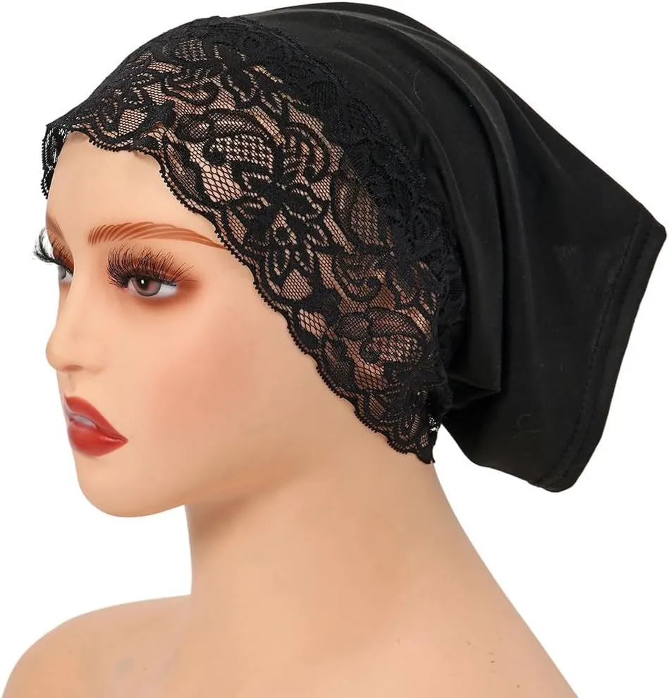 8Pcs Muslim Inner Hijab Caps Women Under Hijab Beanie Breathable Undercap Tube Bonnet