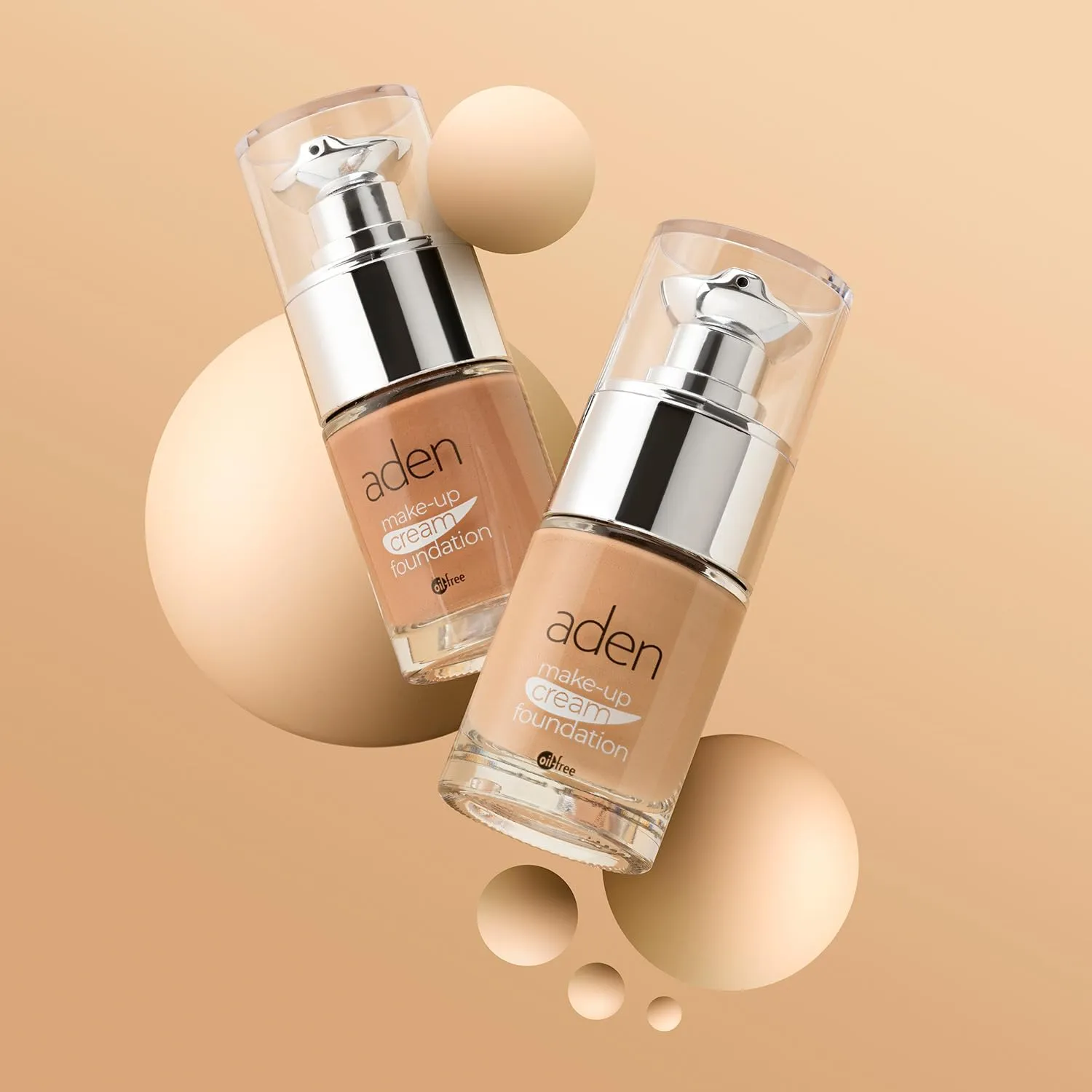 aden Cream Foundation – 15ml – Oil Free & Hypoallergenic – Long lasting & Anti-Wrinkle – Light Coverage Foundation – Made in Italy (02 Natural)