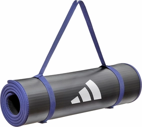 adidas 10mm Extra Thick Training Mat with Carrying Strap and Non-Slip Textured Base - Cushioned Workout Mat for Home Gym, Floor Workouts, and Intense Exercises - Portable and Durable