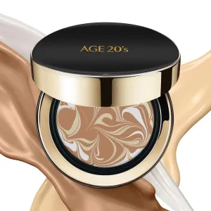 AGE20'S Signature Essence Pact SPF 50  | Pack of 1 | 28N WALNUT | Cream Foundation, Dewy Finish, Natural Coverage | Korean Cushion Foundation