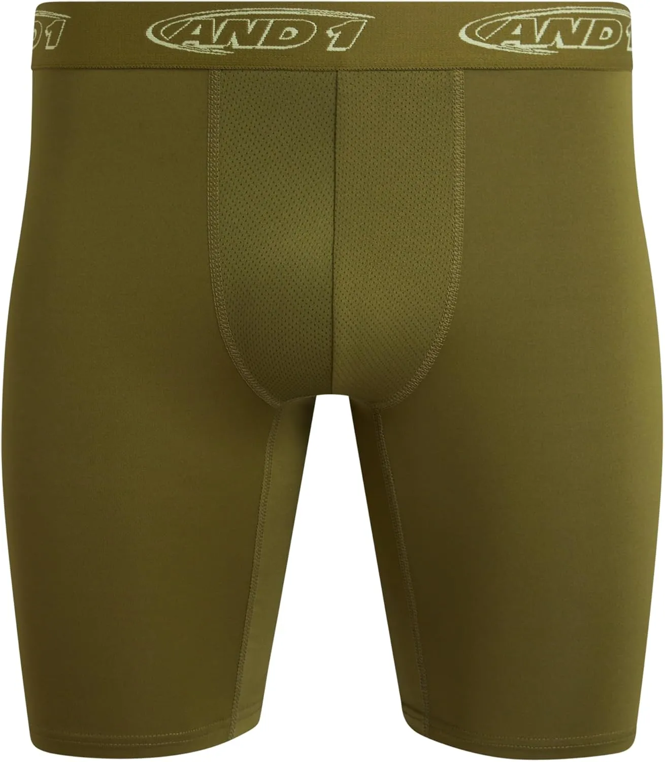 AND1 Mens Boxer Briefs - 10 Pack Performance Stretch Mens Underwear Long Leg Boxers for Men with Contour Pouch (Sizes: S-3XL)
