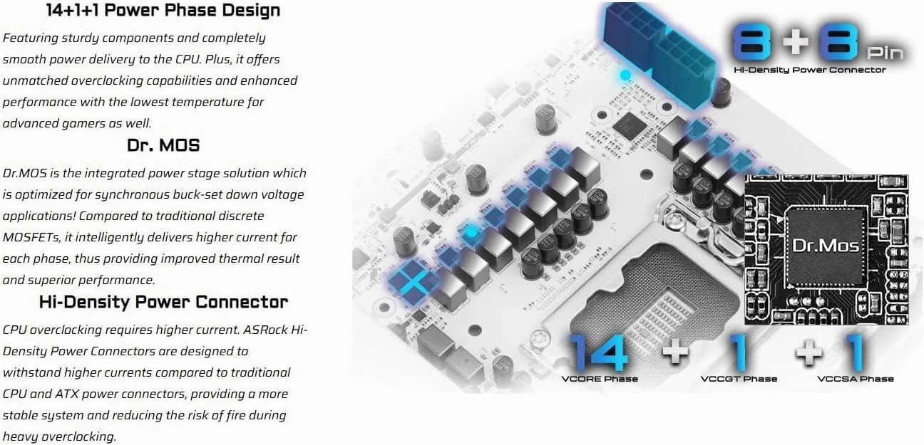 ASRock B860 Steel Legend WiFi 6E LGA1851 Intel Core Ultra (Series 2) DDR5 8666  (OC) MHz 256GB M.2 ATX Motherboard Thunderbolt SATA3 6.0 Gb/s PCIe 5.0 2.5G LAN HDMI DisplayPort BIOS Flashback