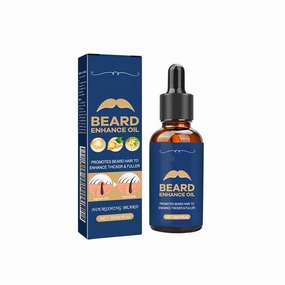 Beard Growth Enhancement Oil, 30ml/1fl oz, Promotes Thicker & Fuller Facial Hair, Nourishing Formula with Instructions