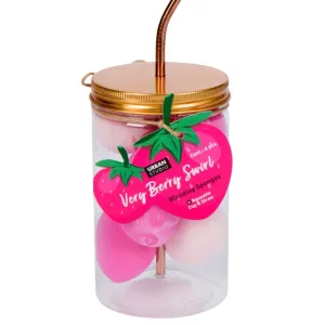 Beauty Creations Urban Studio Very Berry Swirl Blending Sponges (6 Count) - Silicone, Cylindrical - Pink - Foundation Makeup, Blender