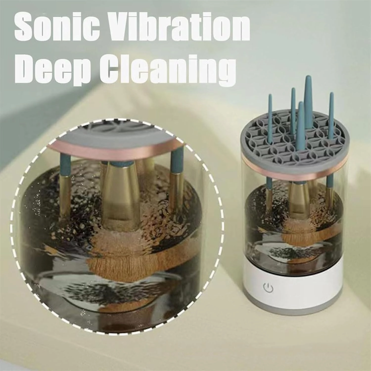Beautyswirl - Cosmetic Brush Cleaner, The Cozy Luna Brush Cleaner, Multicolor Makeup Brush Cleaner Usb Rechargeable Automatic Deep Cosmetic Cleaning Device (Plug-in,Black)