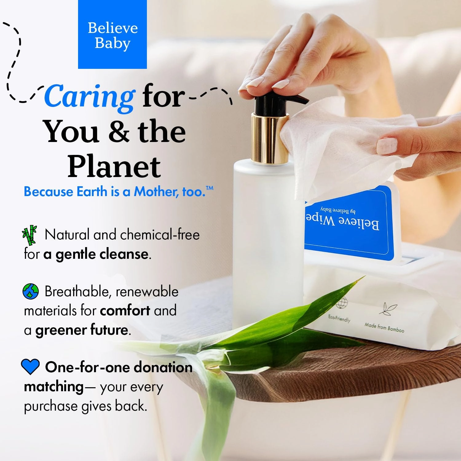 Believe Makeup Remover Wipes Travel-Size 10pc-10 packs - Bamboo Viscose Unscented Wipes for Women Cleansing, Disposable Make Up Wipes Remover, Face Cleansing Wipes, Compostable Makeup Wipes for Women