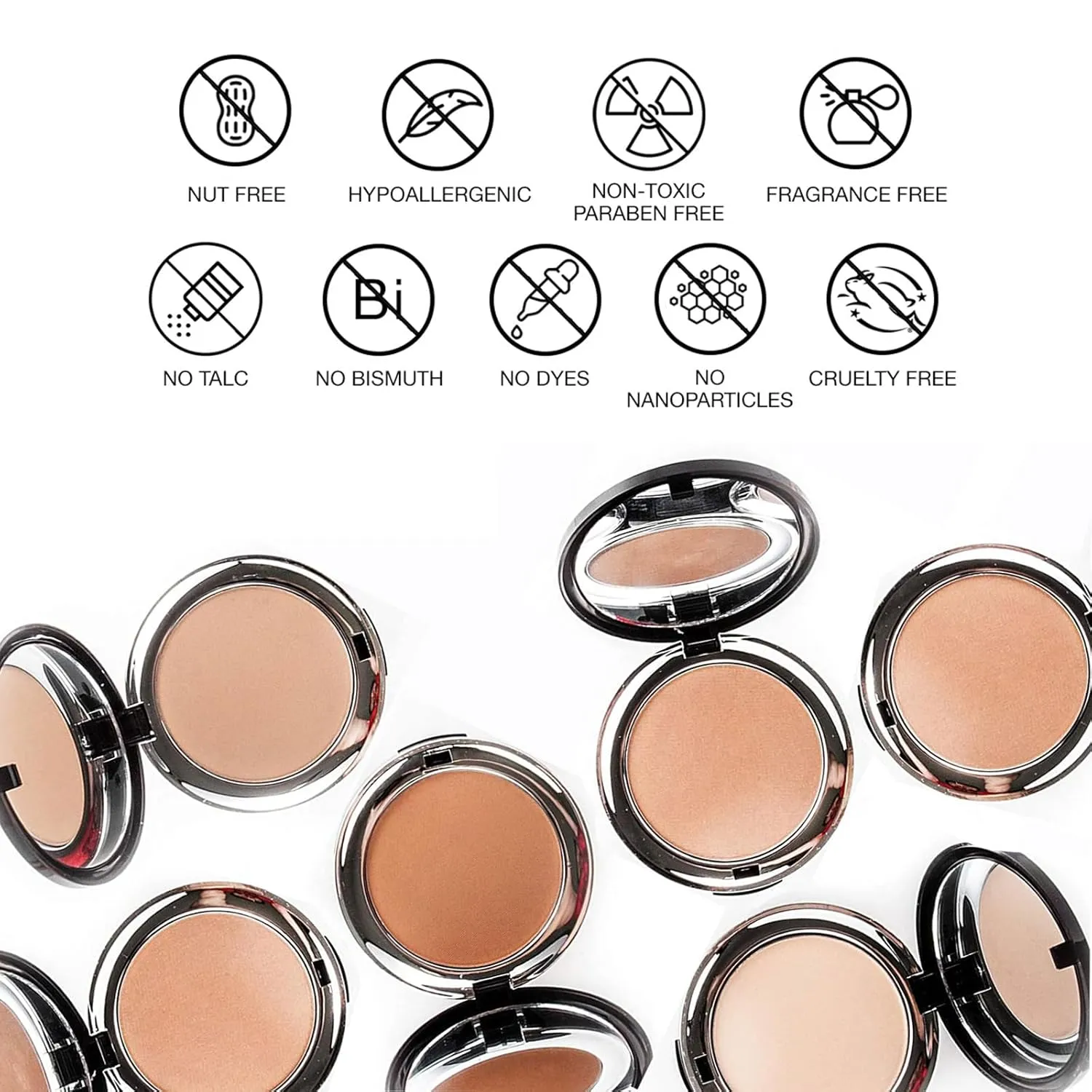 bellapierre Compact Mineral Foundation SPF 15 | Vegan & Cruelty Free Natural Makeup | Full Coverage Matte Foundation | Hypoallergenic | Oil & Talc Free - 0.35 Oz - Brown Sugar
