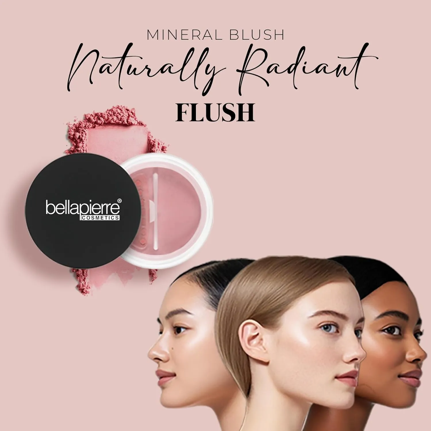 bellapierre Mineral Blush | Warm Dewy Complexion | Non-Toxic & Paraben Free | Hypoallergenic | Loose Powder - 0.3-Ounce – Desert Rose