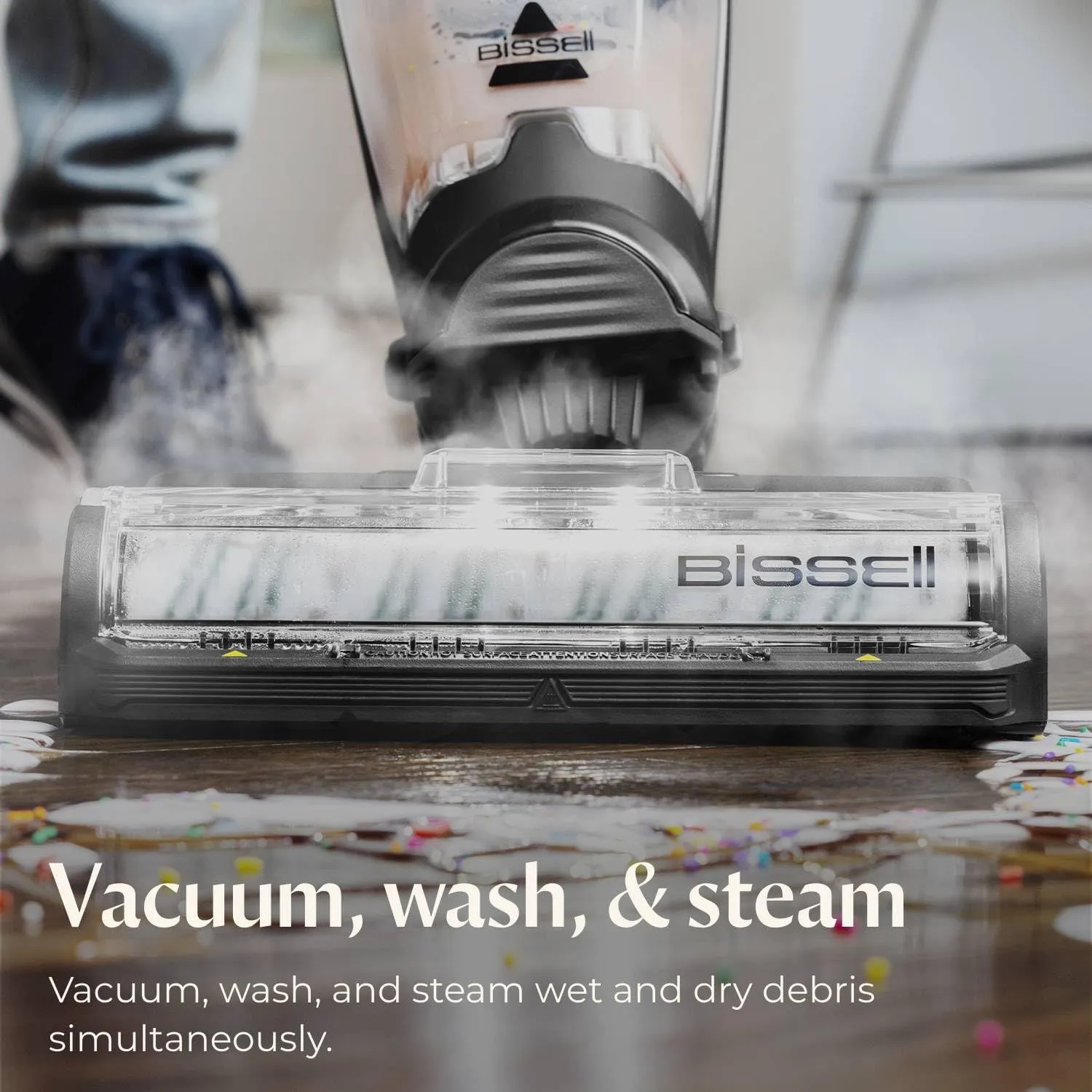 Bissell® CrossWave® HydroSteam™ Wet Dry Vac, Multi-Purpose Vacuum, Wash, and Steam, Sanitize Formula Included, 35151