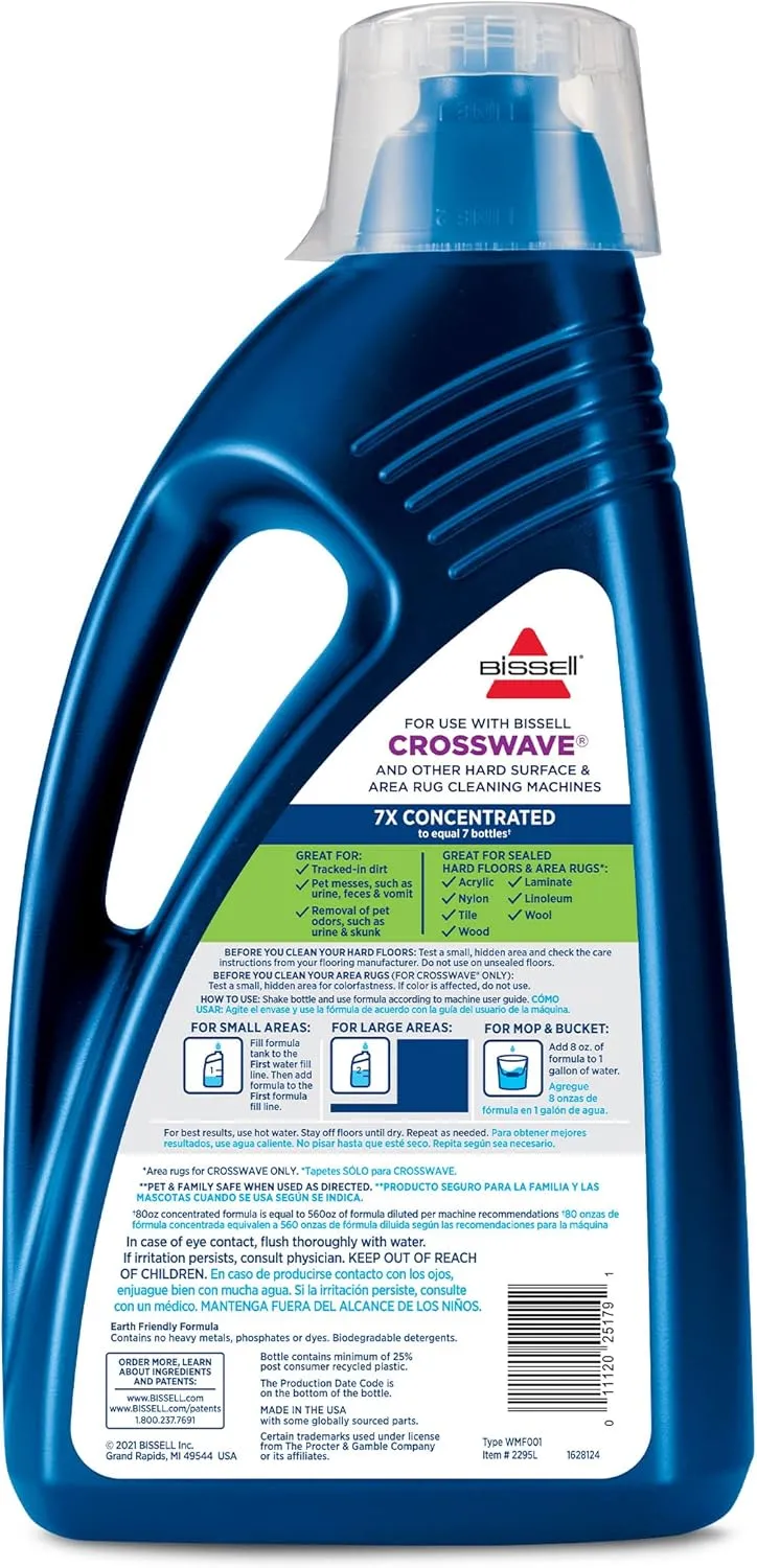 Bissell Multi-Surface Pet Formula with Febreze Freshness for Crosswave (80 oz), 2295L