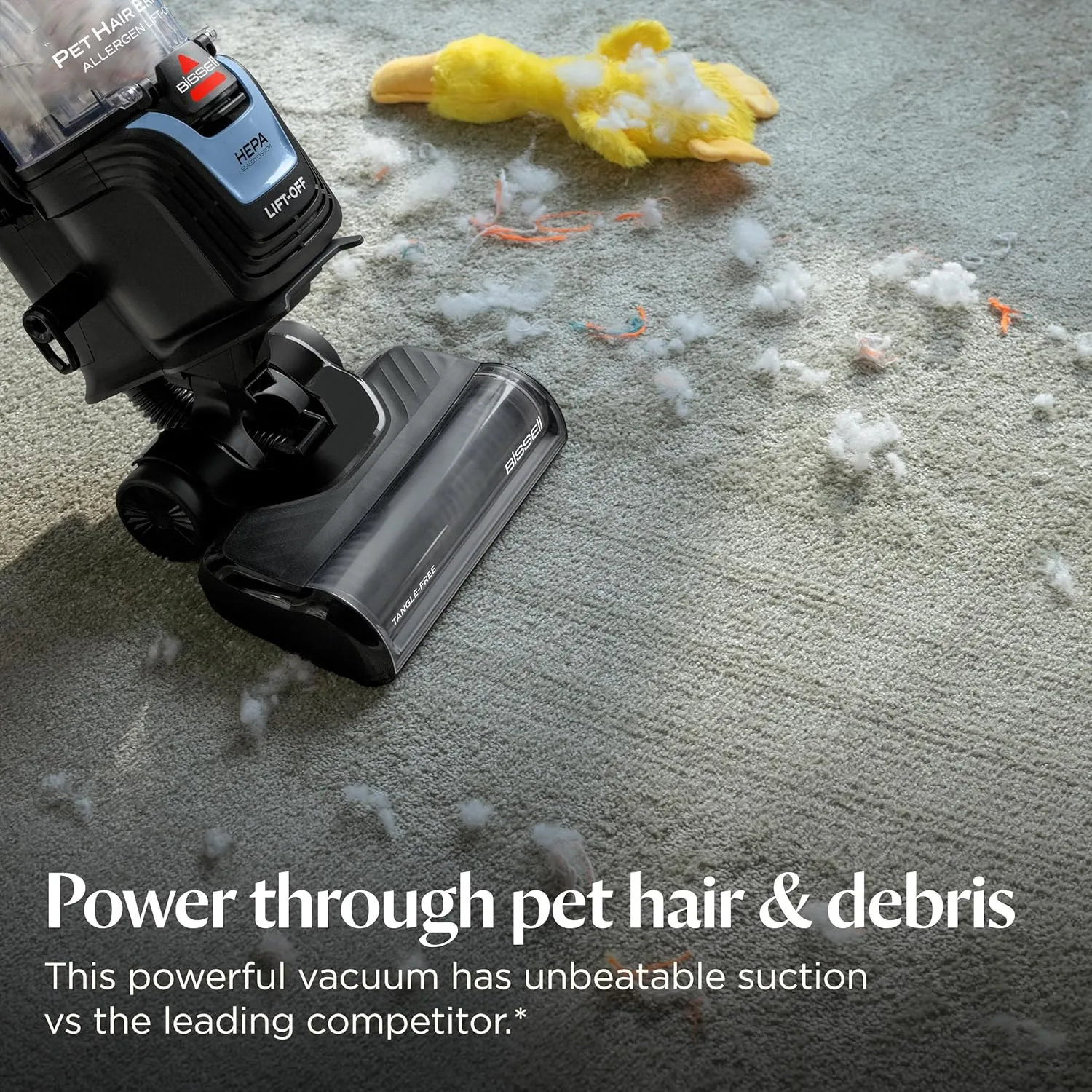BISSELL Pet Hair Eraser Allergen Lift-Off with Powerful Suction, HEPA, Tangle-Free Brush Roll, 39883