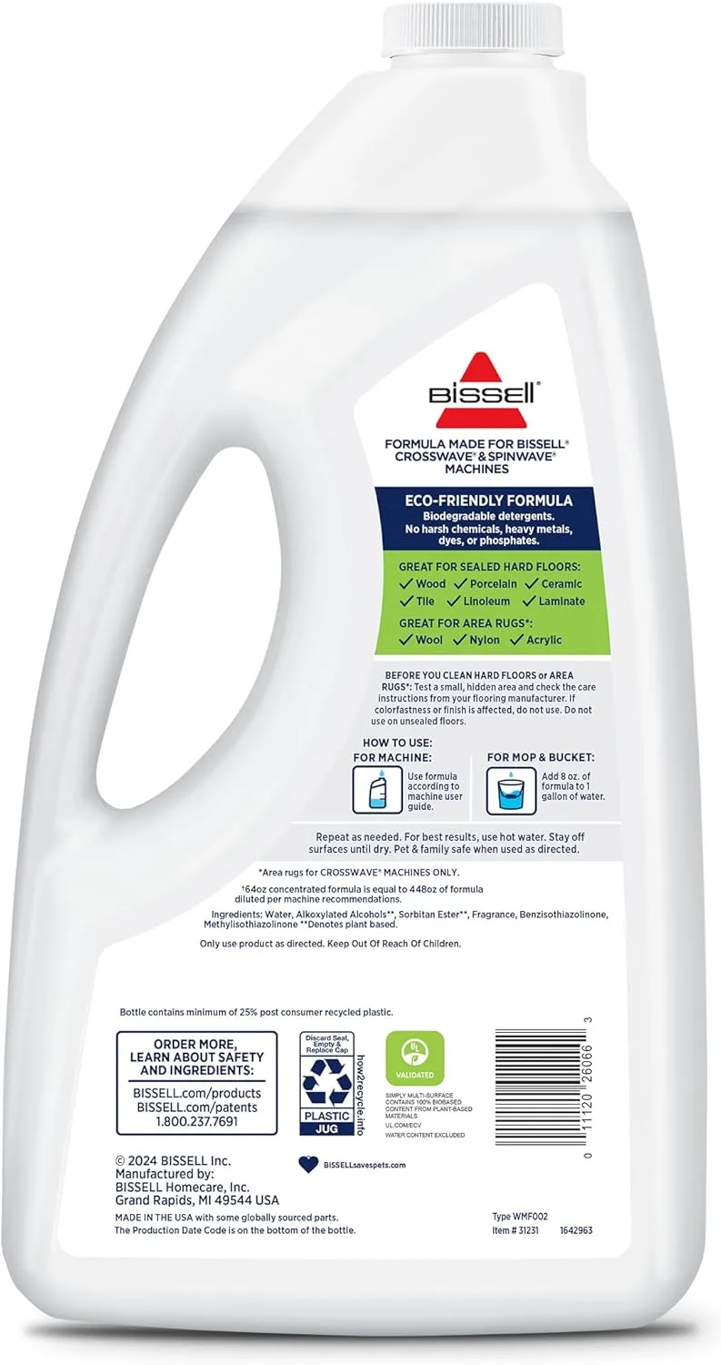 BISSELL Simply Multi-Surface Formula, 64 Fl Oz