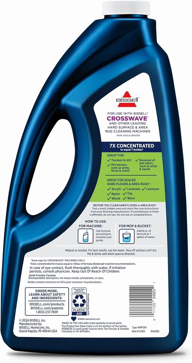 Bissell Pet Multi-Surface Formula with Febreze Freshness, 22951, 64 Fl Oz