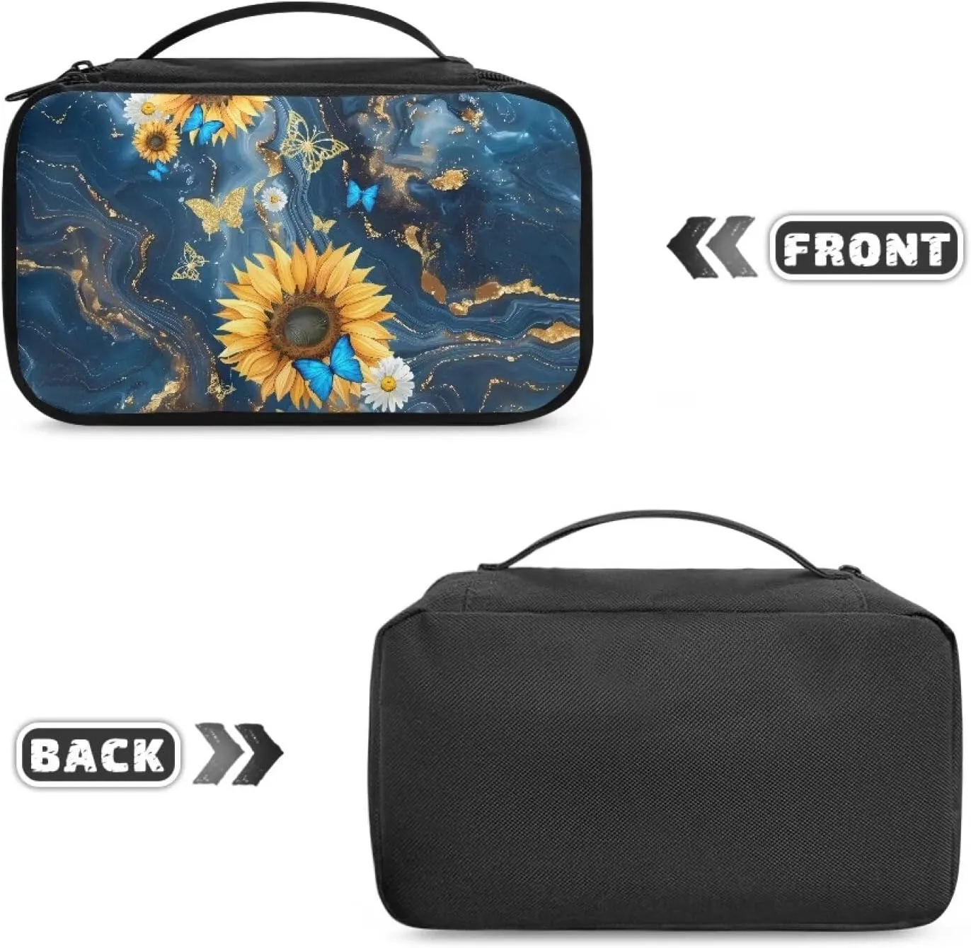 Blue Marble Travel Bag Travel Makeup Bag Organizer Makeup Brush Travel Case Wear-resistant Cosmetics Bag Travel Essentials Makeup Brush Holder Storage Wonderful Gift for Women