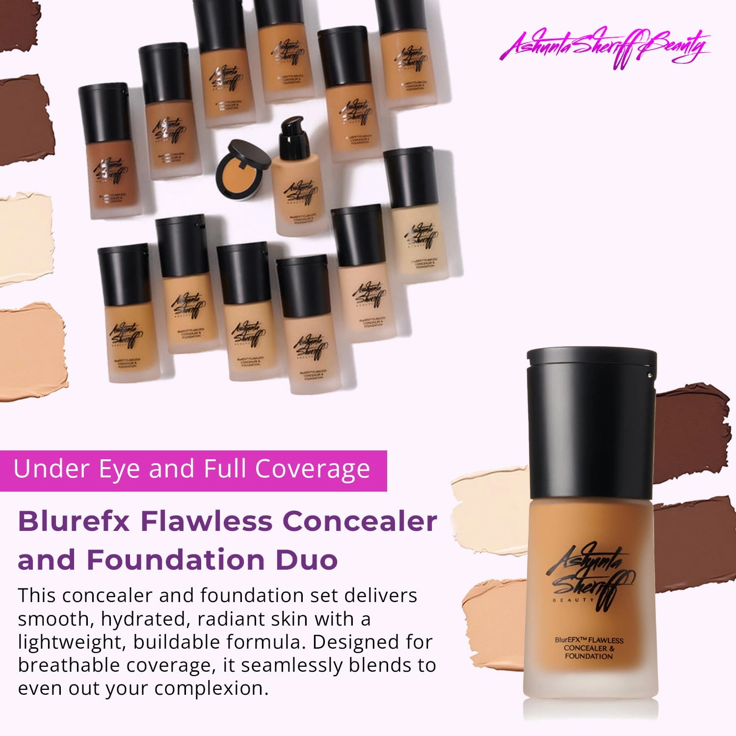 BlurEFX™ Flawless Concealer & Foundation Duo, Skin-Perfecting Radiance Meets Skincare, Paraben-Free, Cruelty Free, and Vegan-Friendly (Mochalicious, One Size)