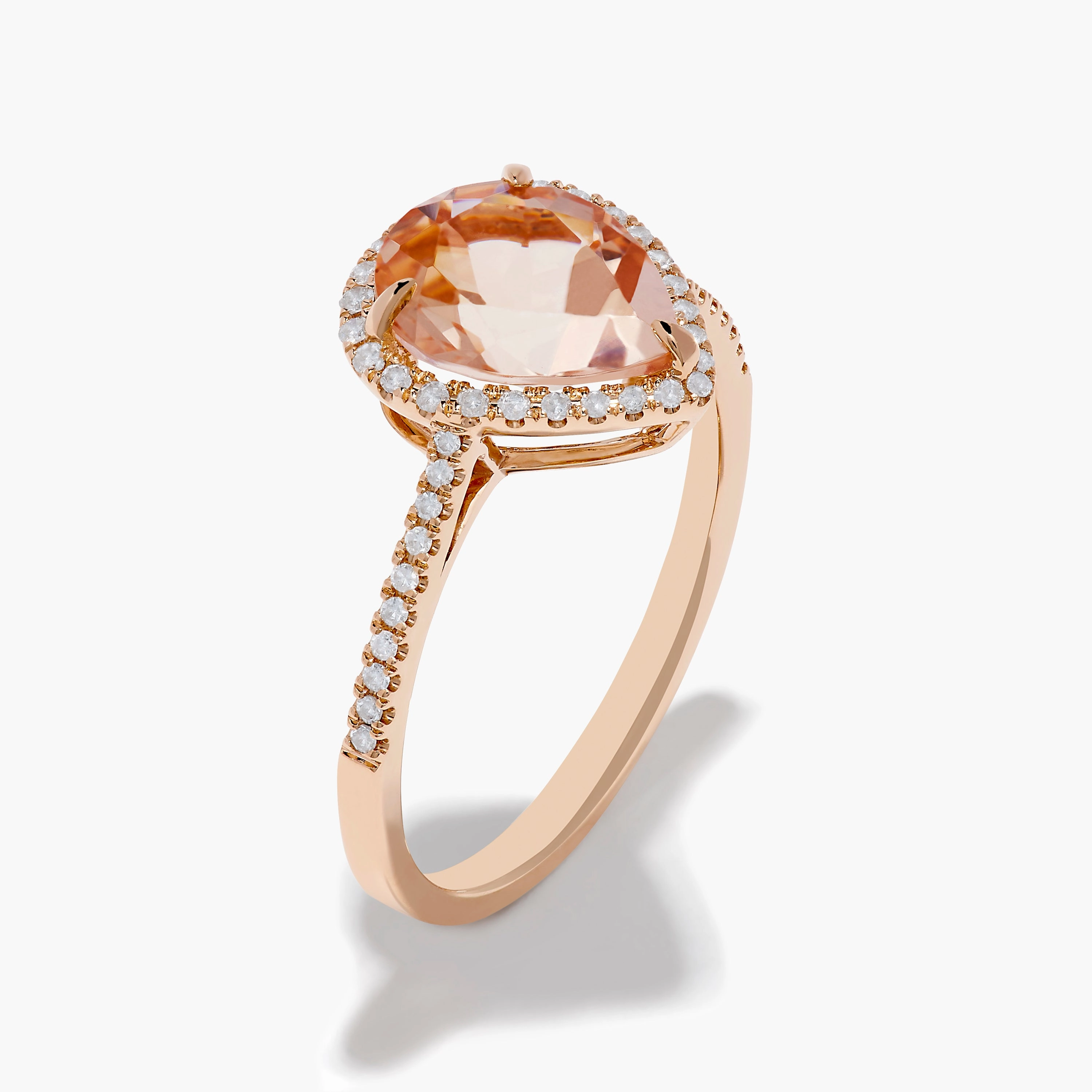 Blush 14K Rose Gold Morganite and Diamond Ring
