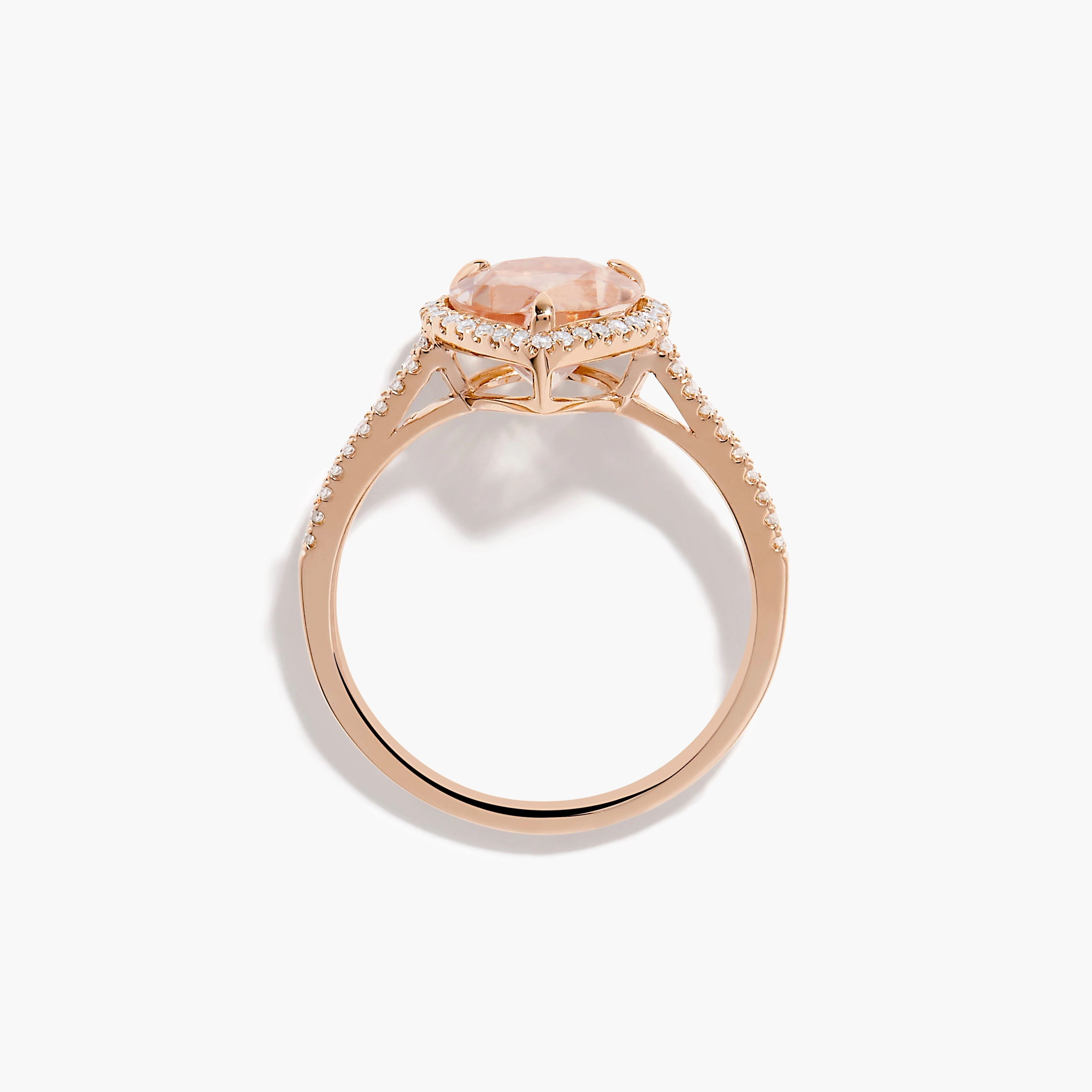 Blush 14K Rose Gold Morganite and Diamond Ring