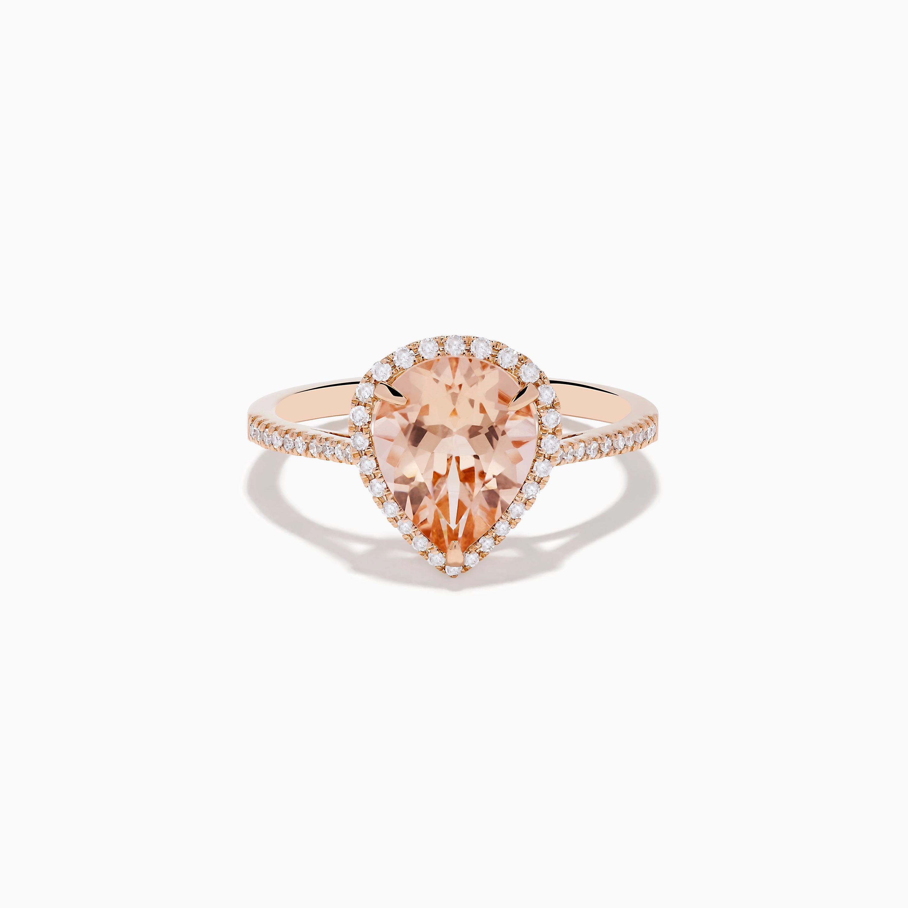 Blush 14K Rose Gold Morganite and Diamond Ring