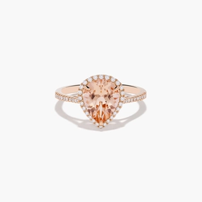 Blush 14K Rose Gold Morganite and Diamond Ring