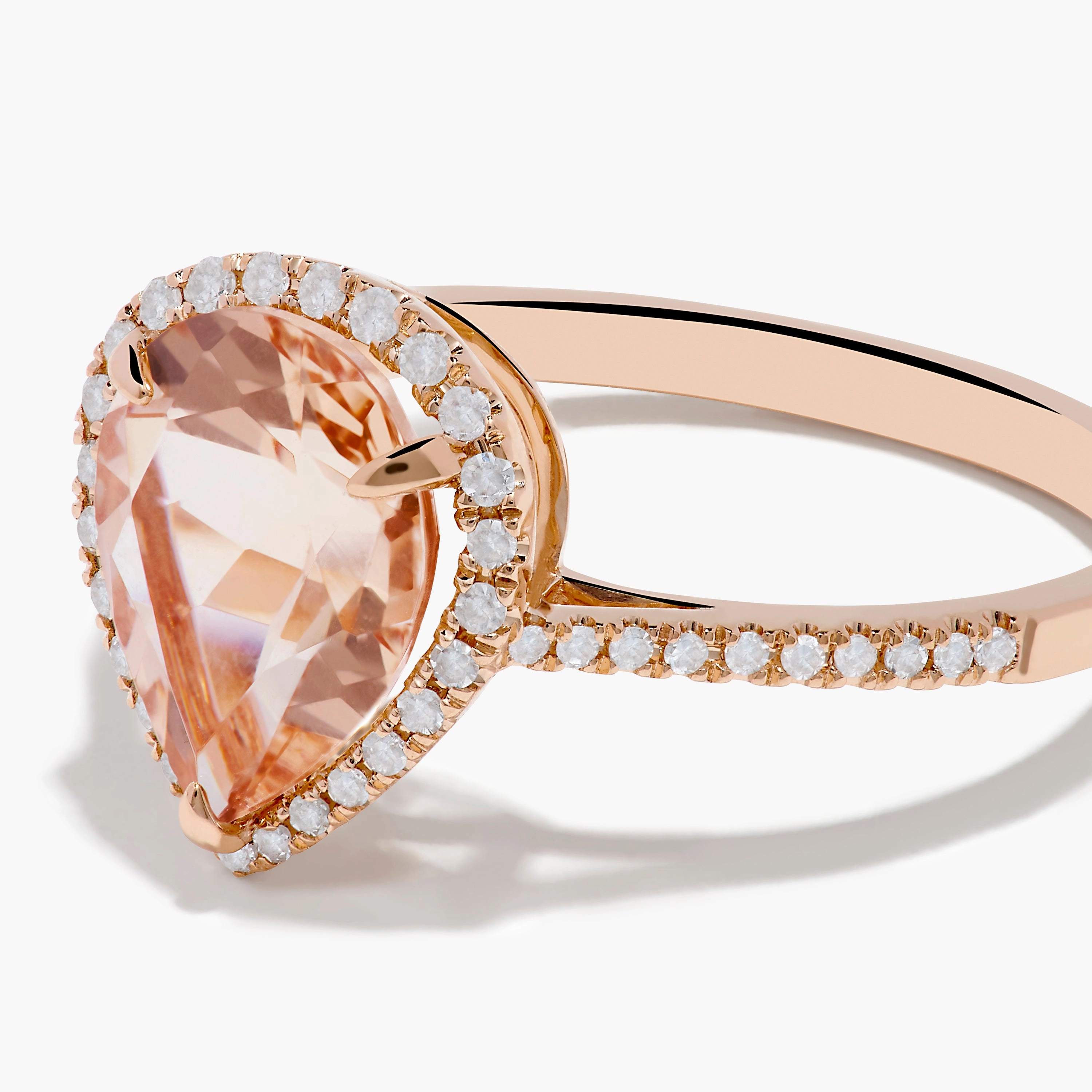 Blush 14K Rose Gold Morganite and Diamond Ring