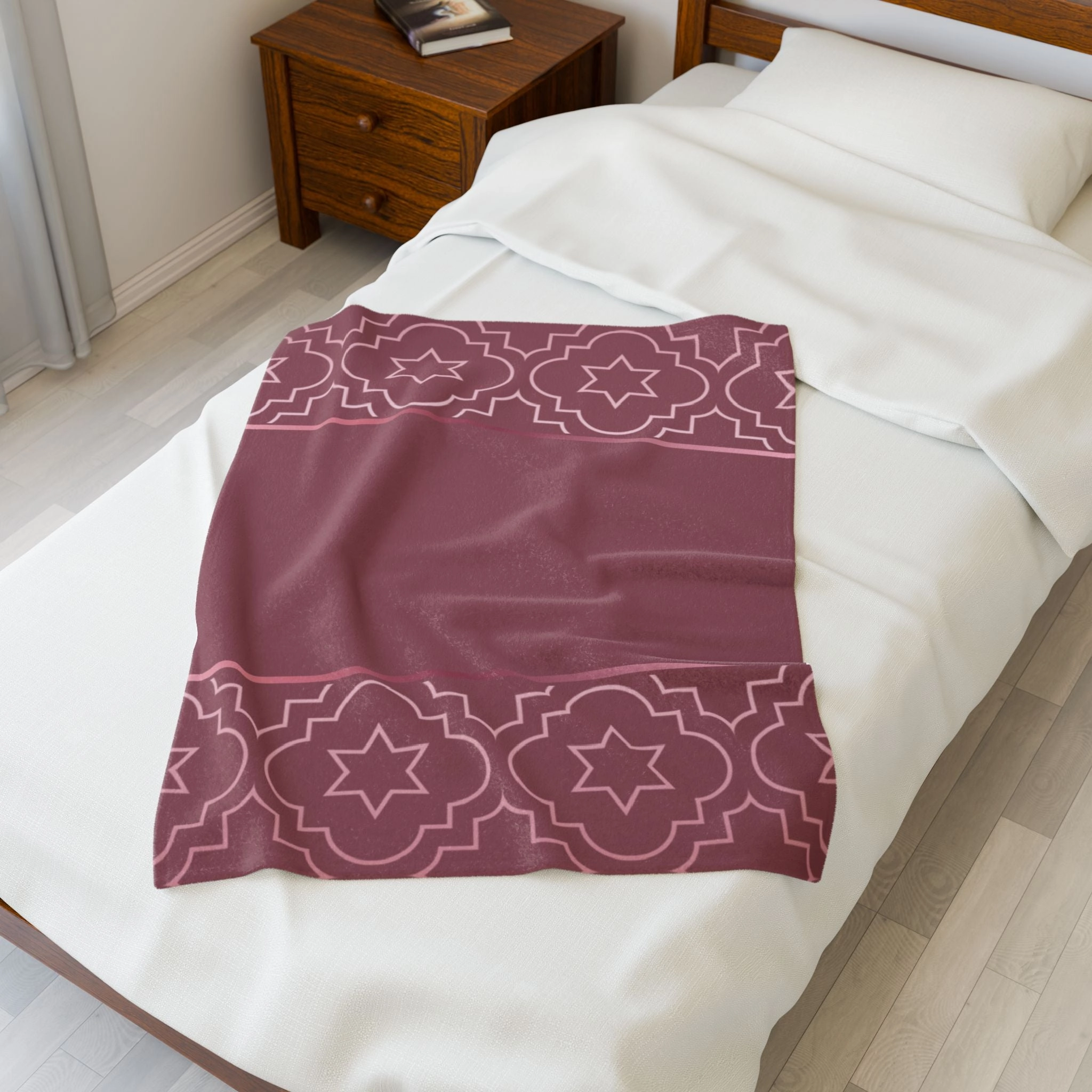 Blush of Rose Velveteen Plush Blanket