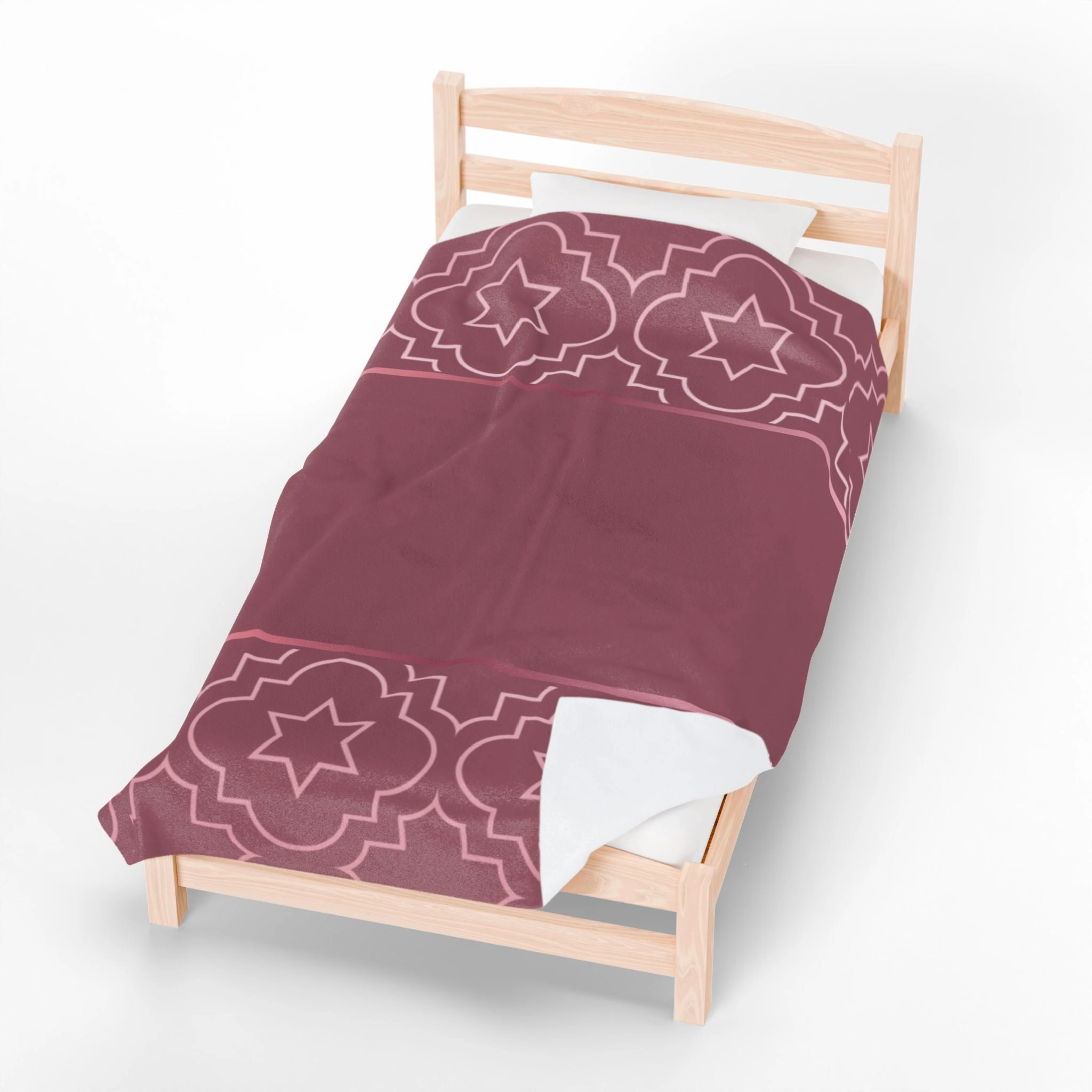 Blush of Rose Velveteen Plush Blanket