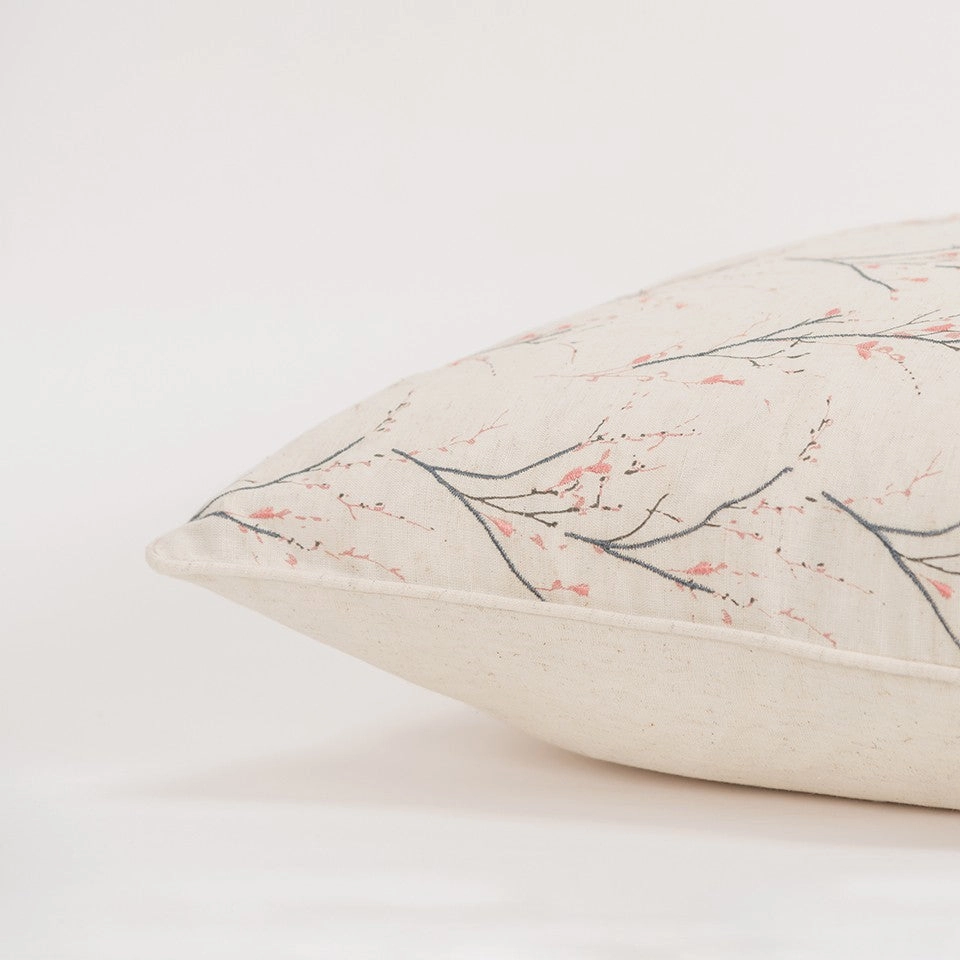 Blush Tiny Floral Buds Throw Pillow