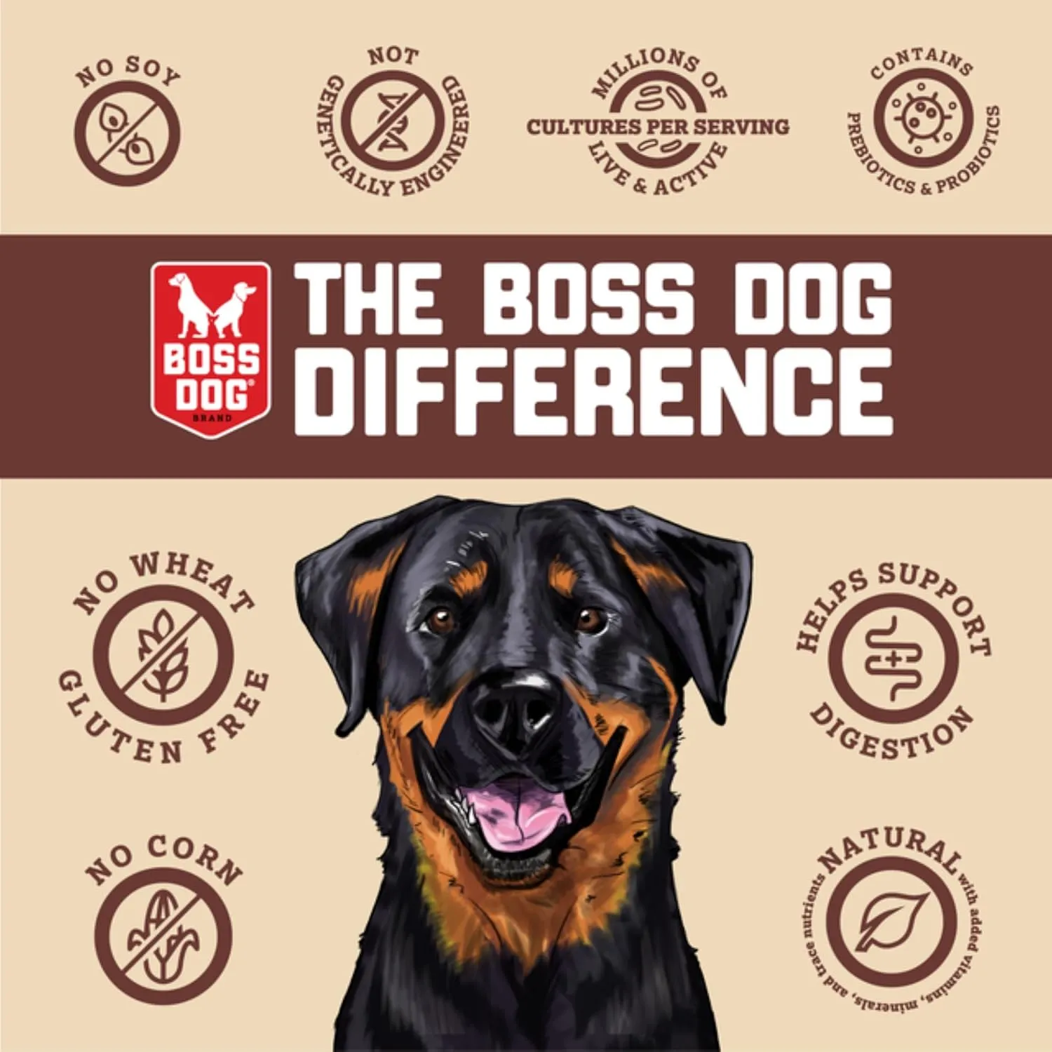 Boss Dog Complete & Balanced Freeze Dried Raw Diet for Dogs, Beef Recipe, 12 oz Bag